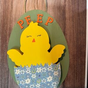 Easter Chick Peep Farmhouse Spring Wall Decor